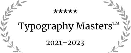 ux/ui  typography masters course award 2021-2023